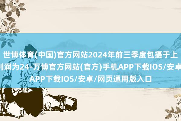 世博体育(中国)官方网站2024年前三季度包摄于上市公司鼓动的净利润为24-万博官方网站(官方)手机APP下载IOS/安卓/网页通用版入口