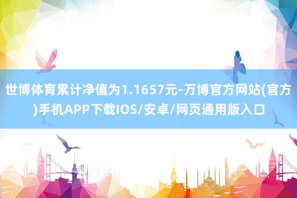 世博体育累计净值为1.1657元-万博官方网站(官方)手机APP下载IOS/安卓/网页通用版入口