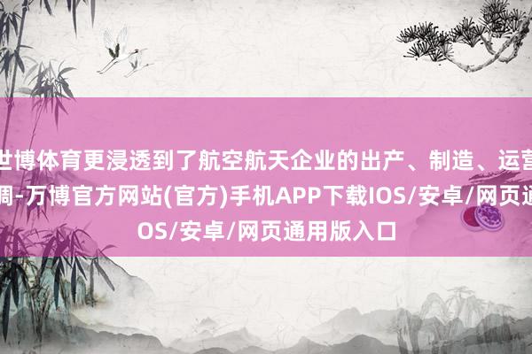 世博体育更浸透到了航空航天企业的出产、制造、运营等各个步调-万博官方网站(官方)手机APP下载IOS/安卓/网页通用版入口