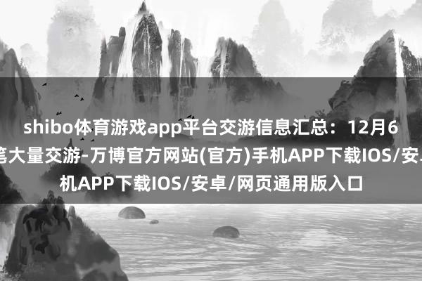 shibo体育游戏app平台交游信息汇总：12月6日高德红外发生1笔大量交游-万博官方网站(官方)手机APP下载IOS/安卓/网页通用版入口