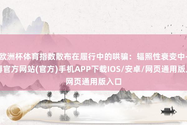 欧洲杯体育指数散布在履行中的哄骗：辐照性衰变中-万博官方网站(官方)手机APP下载IOS/安卓/网页通用版入口