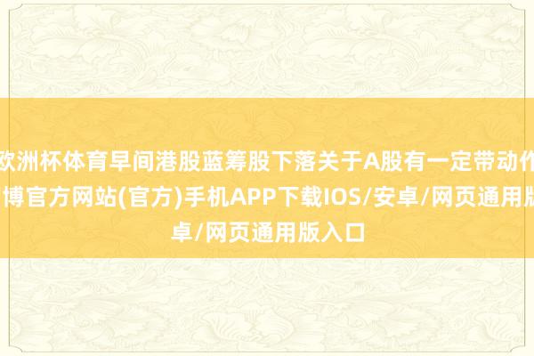 欧洲杯体育早间港股蓝筹股下落关于A股有一定带动作用-万博官方网站(官方)手机APP下载IOS/安卓/网页通用版入口